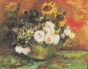 Vincent Van Gogh Bowl with Sunflowers oil painting reproduction